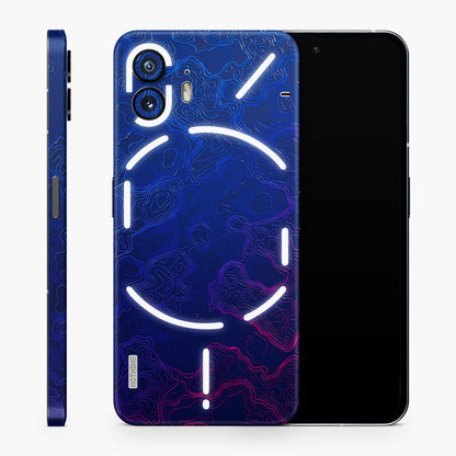 Purple Ripples Swirl 3D Embossed Phone Skin