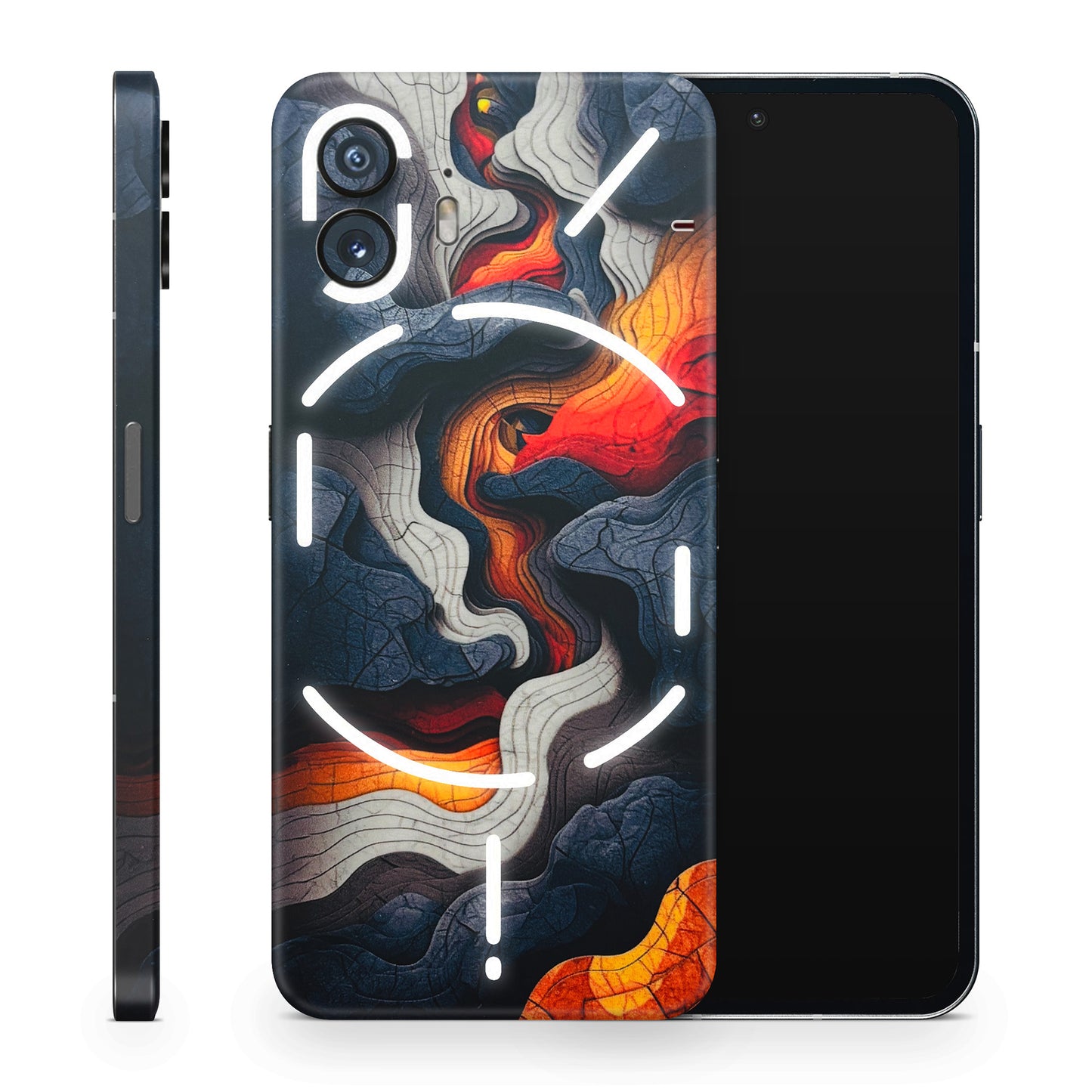 Abstract Volcanic Layers Matte Finish Phone Skin