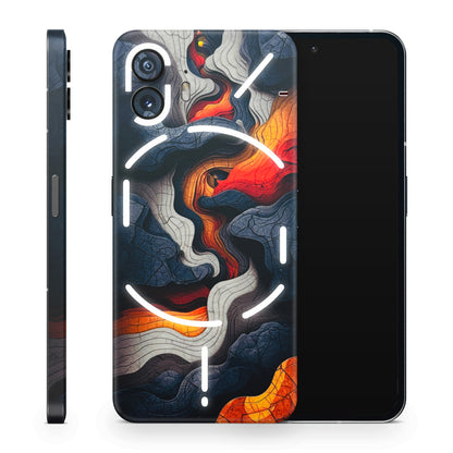 Abstract Volcanic Layers Matte Finish Phone Skin