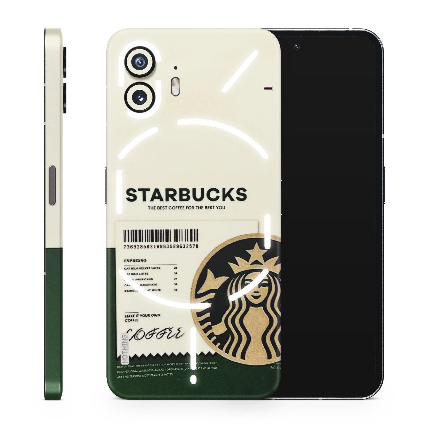 Starbucks Barcode 3D Embossed Phone Skin