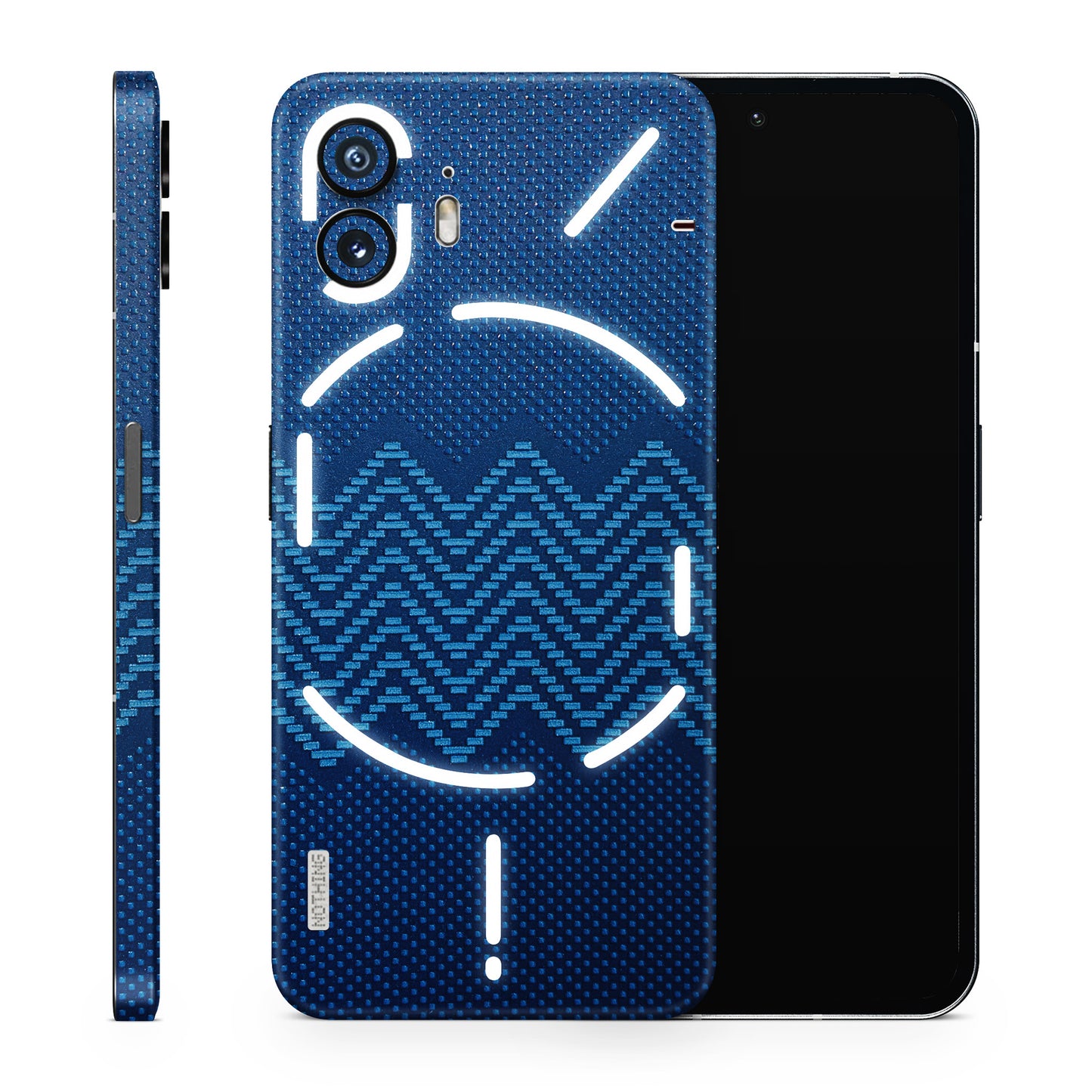 Blue Sober Waves 3D Embossed Phone Skin