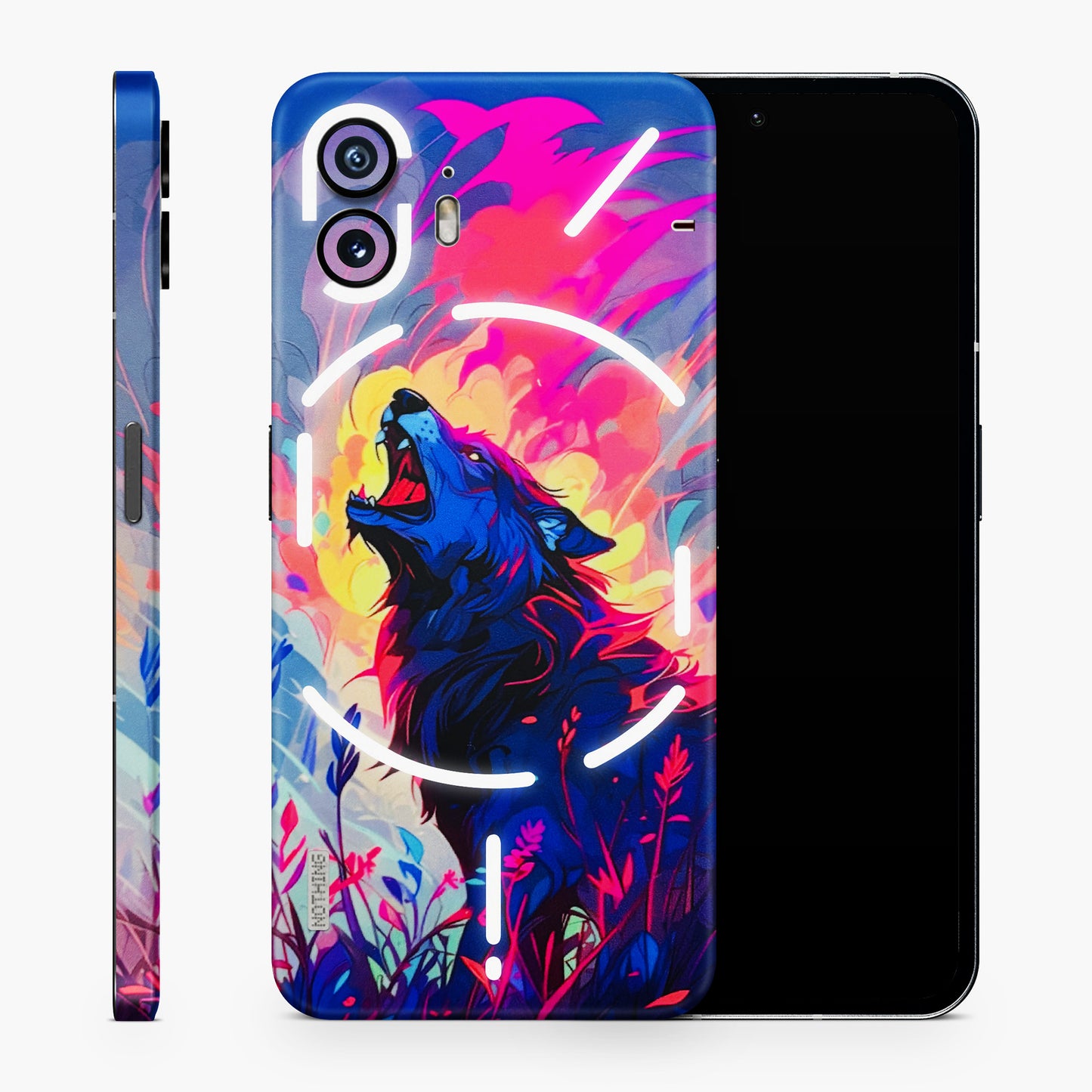 New Wild Wolf Abstract Matte Finish Phone Skin