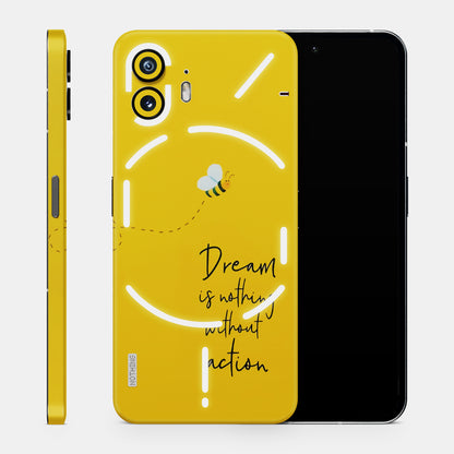 Dream Is Nothing Without Action Matte Finish Phone Skin