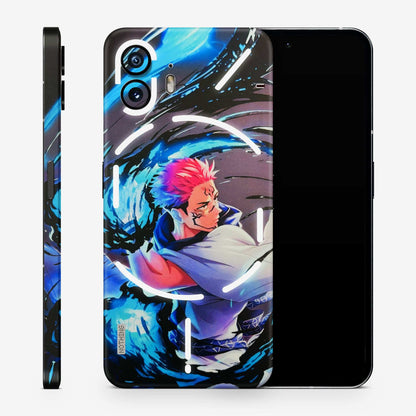 New Jujutsu Kaisen Grey Blue Anime Matte Finish Phone Skin