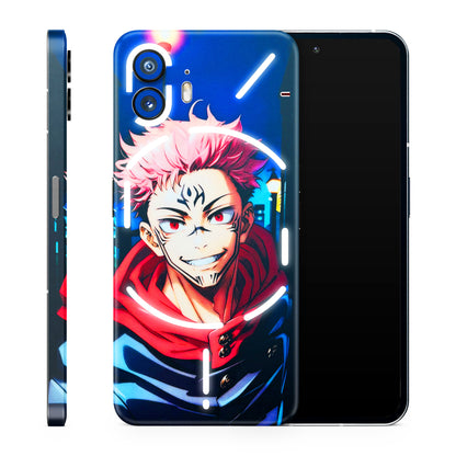 Yuji Itadori Funny Face Anime Matte Finish Phone Skin
