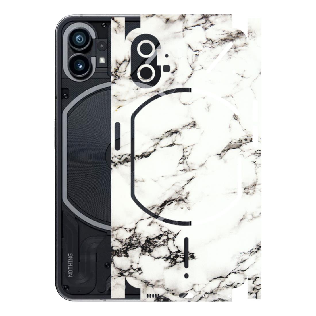 Nothing Phone Skins (All Models) - Black and White Marble Texture - 3D Embossed Finish (L-124) Nothing Phone 1 5G