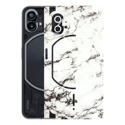 Nothing Phone Skins (All Models) - Black and White Marble Texture - 3D Embossed Finish (L-124) Nothing Phone 1 5G