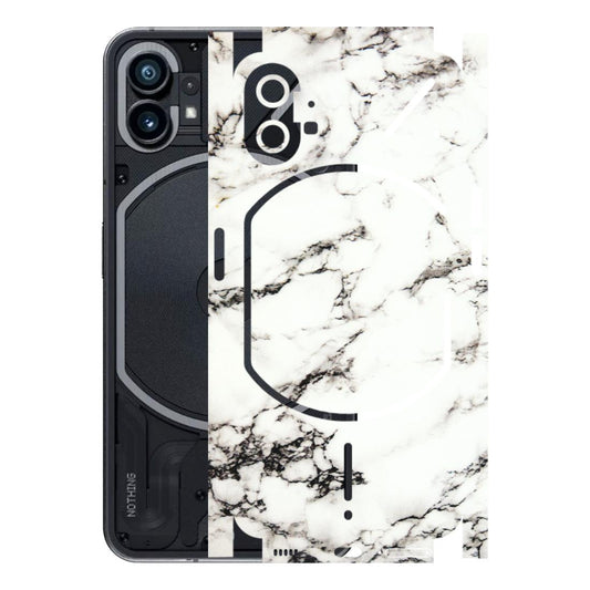 Nothing Phone Skins (All Models) - Black and White Marble Texture - 3D Embossed Finish (L-124) Nothing Phone 1 5G