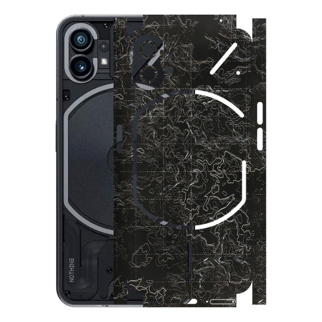 Nothing Phone Skins (All Models) - Black map - 3D Embossed Finish (L-201) Nothing Phone 1 5G