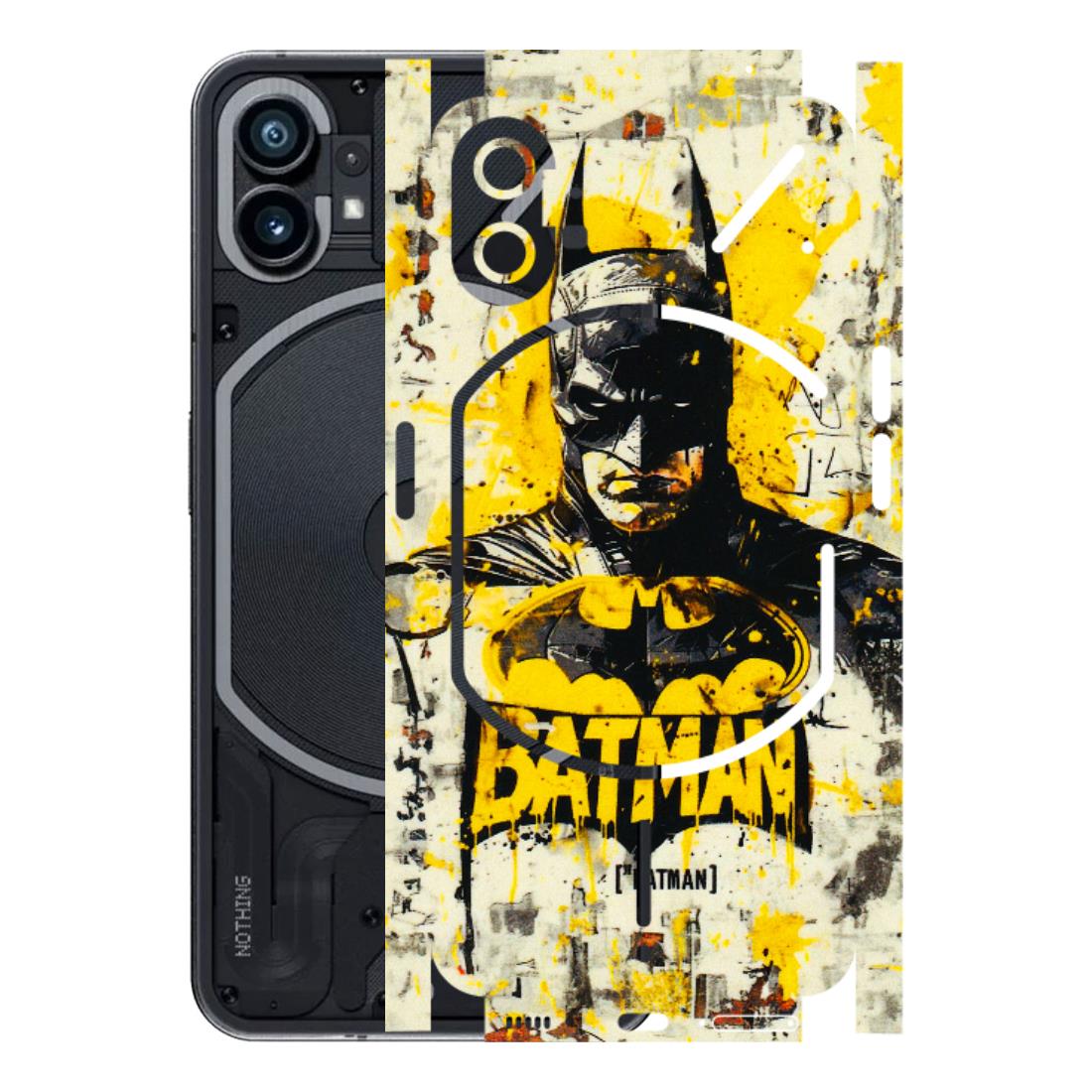 Nothing Phone Skins (All Models) - Batman Yellow BT - 3D Embossed Finish (L-304) Nothing Phone 1 5G