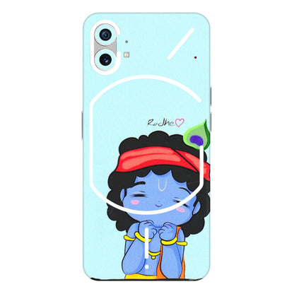 Nothing Phone Skins (All Models) - Radhe Radhe Cute Toon - 3D Embossed Finish (L-05) Nothing Phone 1 5G