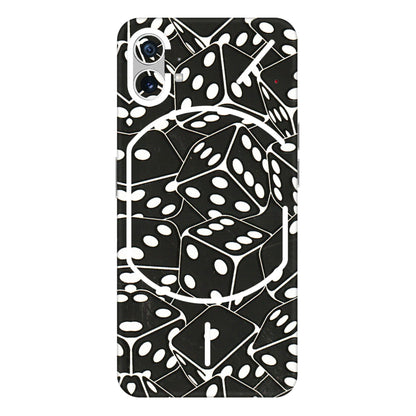 Nothing Phone Skins (All Models) - Big Black Dices - 3D Embossed Finish (L-106) Nothing Phone 1 5G