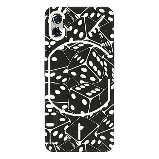 Nothing Phone Skins (All Models) - Big Black Dices - 3D Embossed Finish (L-106) Nothing Phone 1 5G