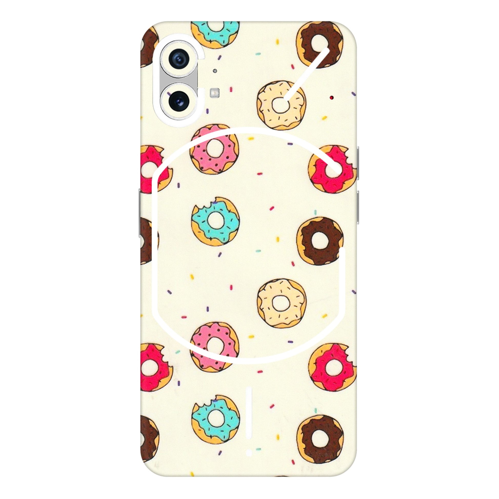 Nothing Phone Skins (All Models) - Mini Donuts Doodle Art - 3D Embossed Finish (L-122) Nothing Phone 1 5G