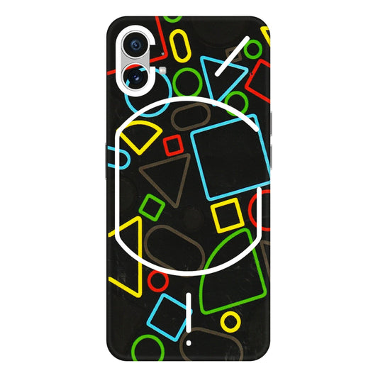 Nothing Phone Skins (All Models) - Black Shapes - 3D Embossed Finish (L-131) Nothing Phone 1 5G