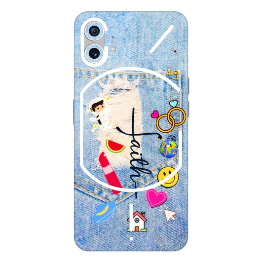 Nothing Phone Skins (All Models) - Denim Jeans Pocket - 3D Embossed Finish (L-134) Nothing Phone 1 5G