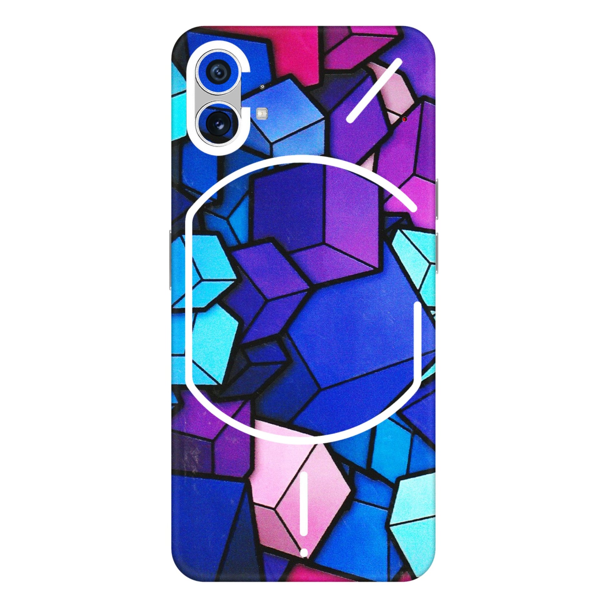 Nothing Phone Skins (All Models) - Cube Doodle - 3D Embossed Finish (L-141) Nothing Phone 1 5G