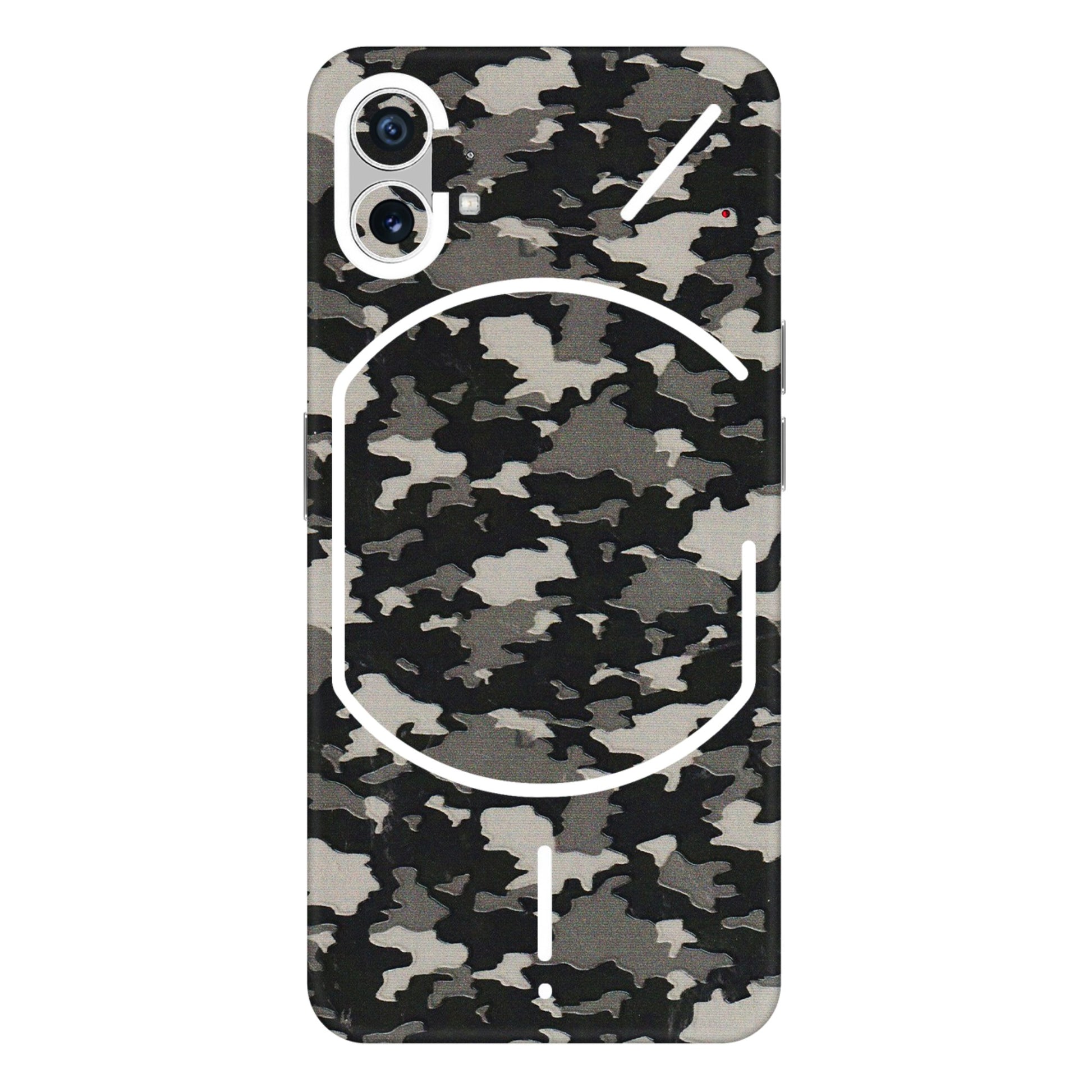 Nothing Phone Skins (All Models) - Black/Grey Camoflaunge - 3D Embossed Finish (L-142) Nothing Phone 1 5G