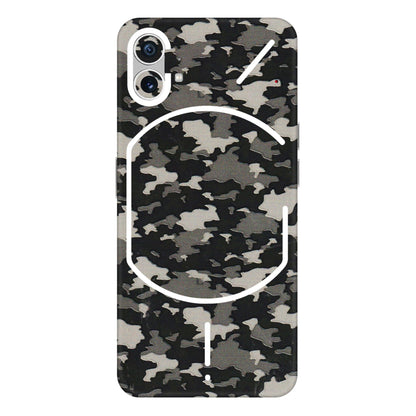 Nothing Phone Skins (All Models) - Black/Grey Camoflaunge - 3D Embossed Finish (L-142) Nothing Phone 1 5G