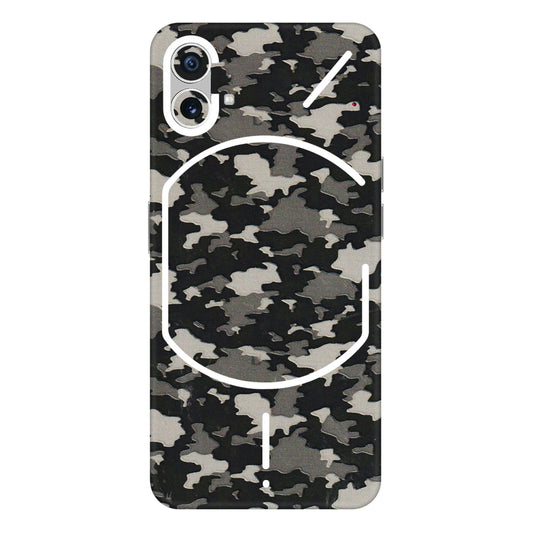 Nothing Phone Skins (All Models) - Black/Grey Camoflaunge - 3D Embossed Finish (L-142) Nothing Phone 1 5G