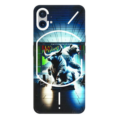 Nothing Phone Skins (All Models) - Stock Market Sensex Bear vs Bulls - 3D Embossed Finish (L-15) Nothing Phone 1 5G