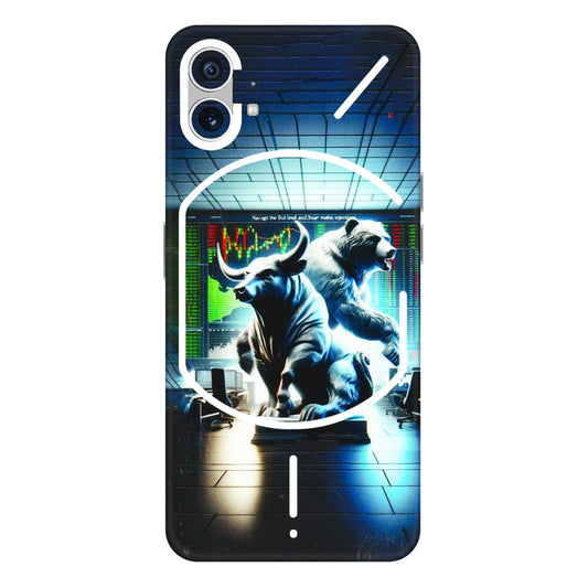 Nothing Phone Skins (All Models) - Stock Market Sensex Bear vs Bulls - 3D Embossed Finish (L-15) Nothing Phone 1 5G