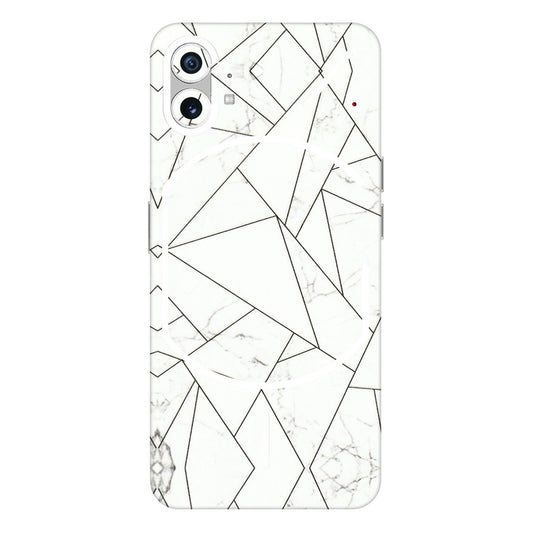 Nothing Phone Skins (All Models) - Luxury White Marble Effect - 3D Embossed Finish (L-168) Nothing Phone 1 5G