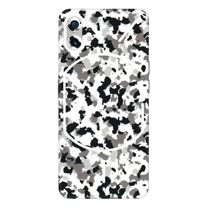 Nothing Phone Skins (All Models) - White Black Camouflage - 3D Embossed Finish (L-18) Nothing Phone 1 5G