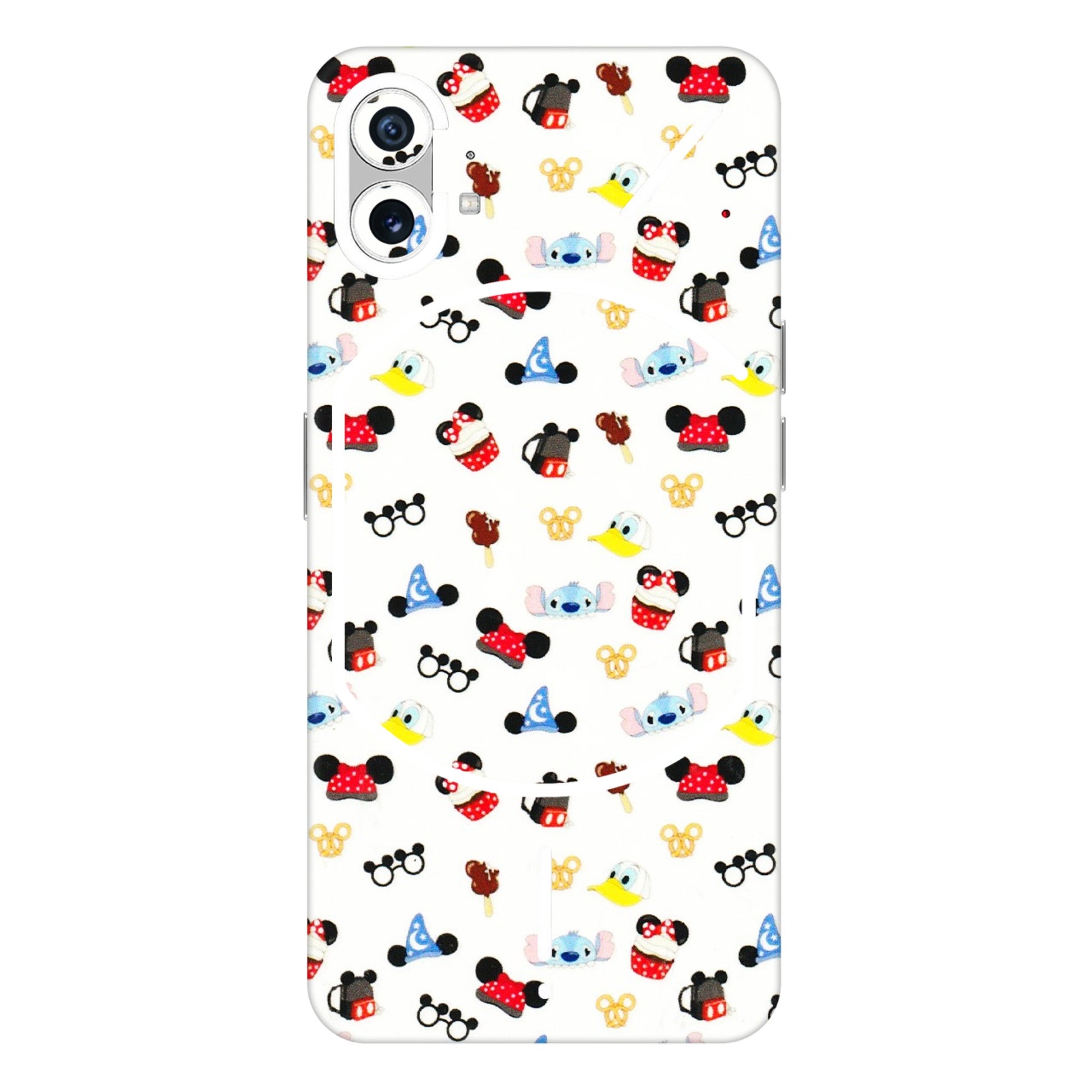 Nothing Phone Skins (All Models) - Minnie Mouse & Donald Doodles s - 3D Embossed Finish (L-194) Nothing Phone 1 5G