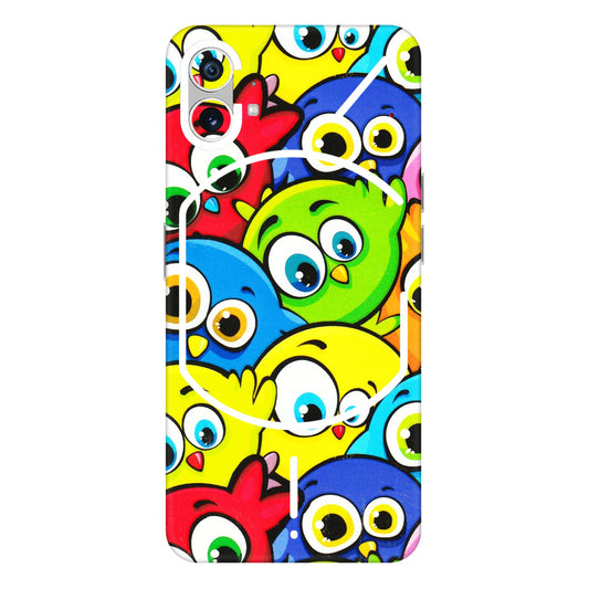Nothing Phone Skins (All Models) - Cute Fluffy Birds - 3D Embossed Finish (L-213) Nothing Phone 1 5G