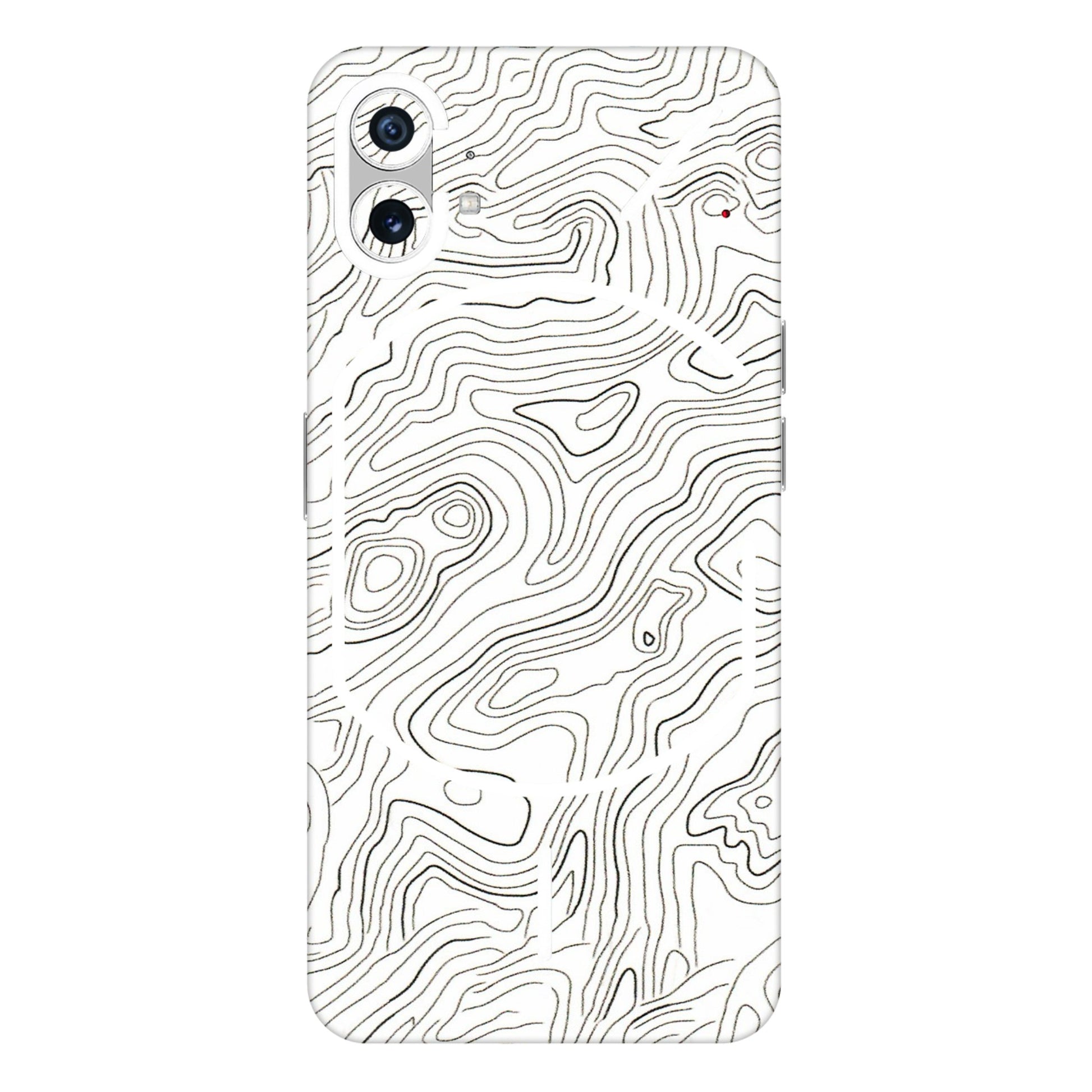 Nothing Phone Skins (All Models) - White Black Swirls  Latest - 3D Embossed Finish (L-219) Nothing Phone 1 5G