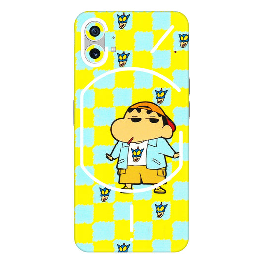 Nothing Phone Skins (All Models) - Yellow Blue Shinchan Cute - 3D Embossed Finish (L-221) Nothing Phone 1 5G