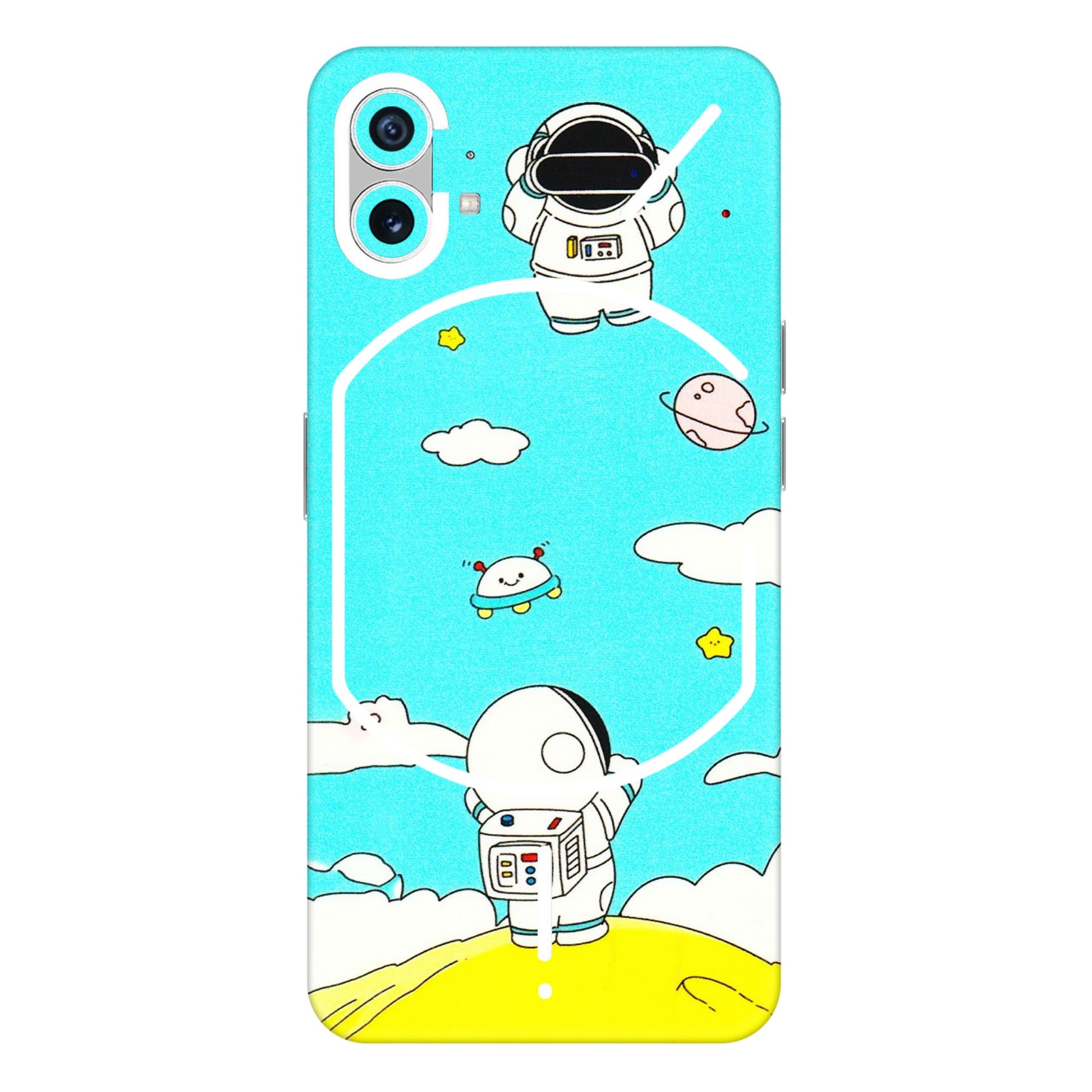 Nothing Phone Skins (All Models) - Blue Skies Astro Float - 3D Embossed Finish (L-230) Nothing Phone 1 5G