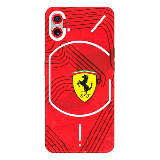 Nothing Phone Skins (All Models) - Red Ferrari Logo Stylish - 3D Embossed Finish (L-238) Nothing Phone 1 5G