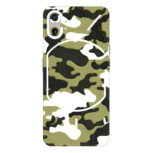 Nothing Phone Skins (All Models) - Camouflages White And Green - 3D Embossed Finish (L-243) Nothing Phone 1 5G