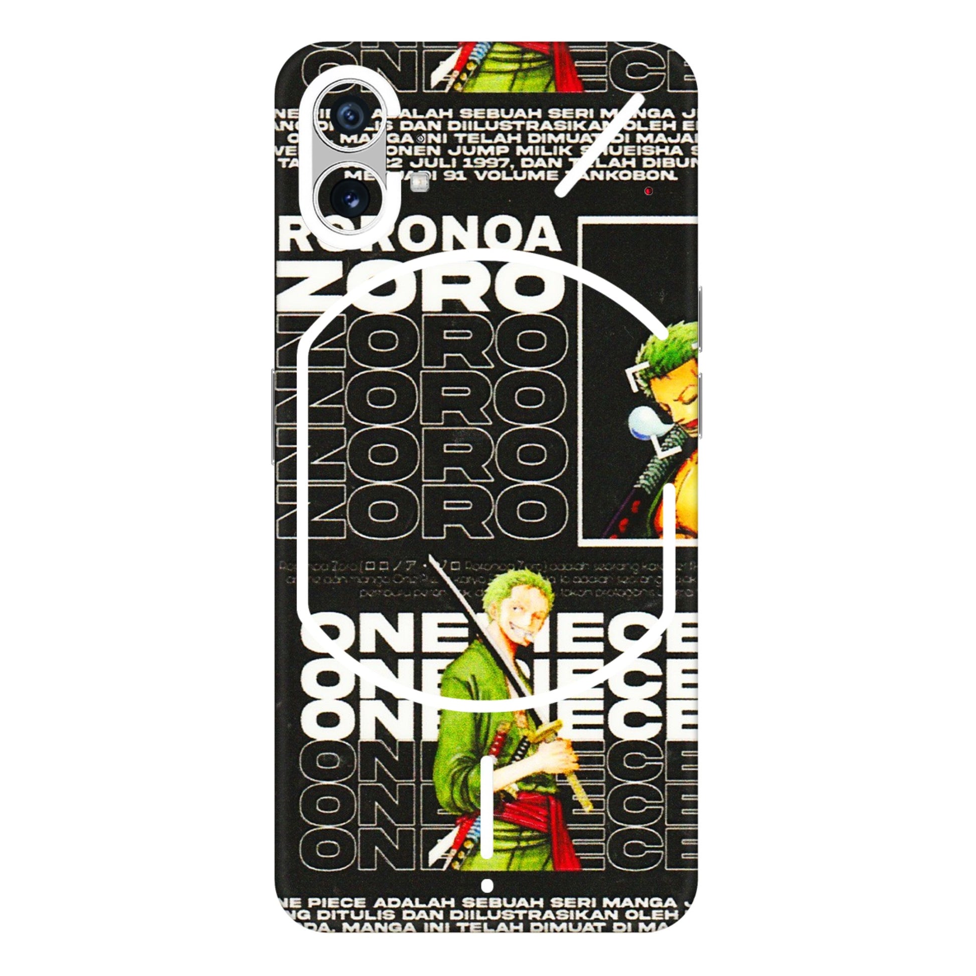 Nothing Phone Skins (All Models) - One Piece Zoro - 3D Embossed Finish (L-250) Nothing Phone 1 5G