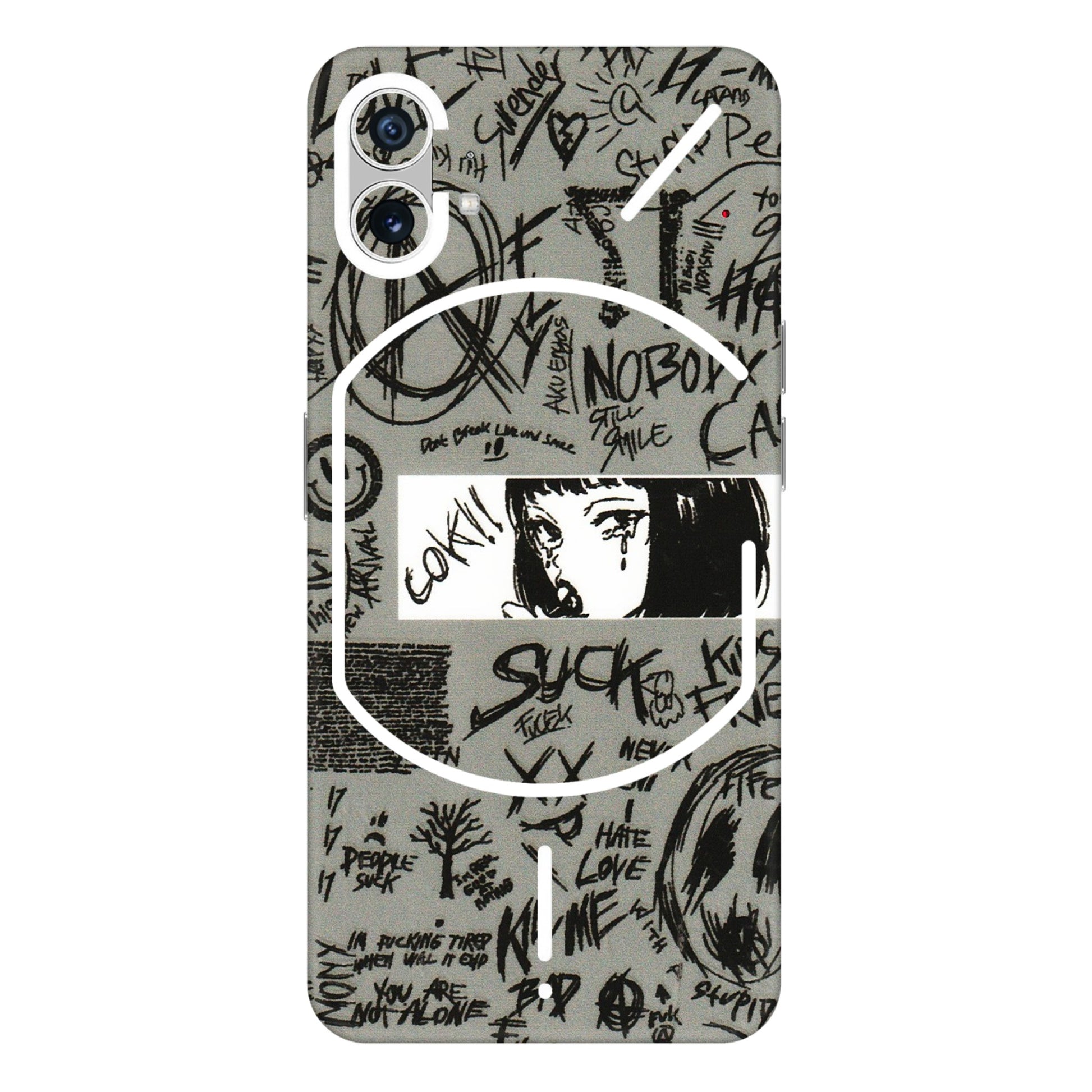 Nothing Phone Skins (All Models) - Never Have Love Anime - 3D Embossed Finish (L-260) Nothing Phone 1 5G