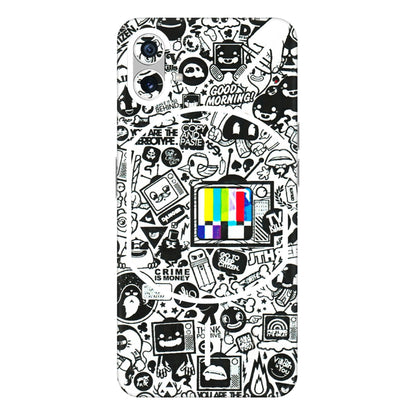 Nothing Phone Skins (All Models) - Doodles Positive Art  Latest - 3D Embossed Finish (L-263) Nothing Phone 1 5G