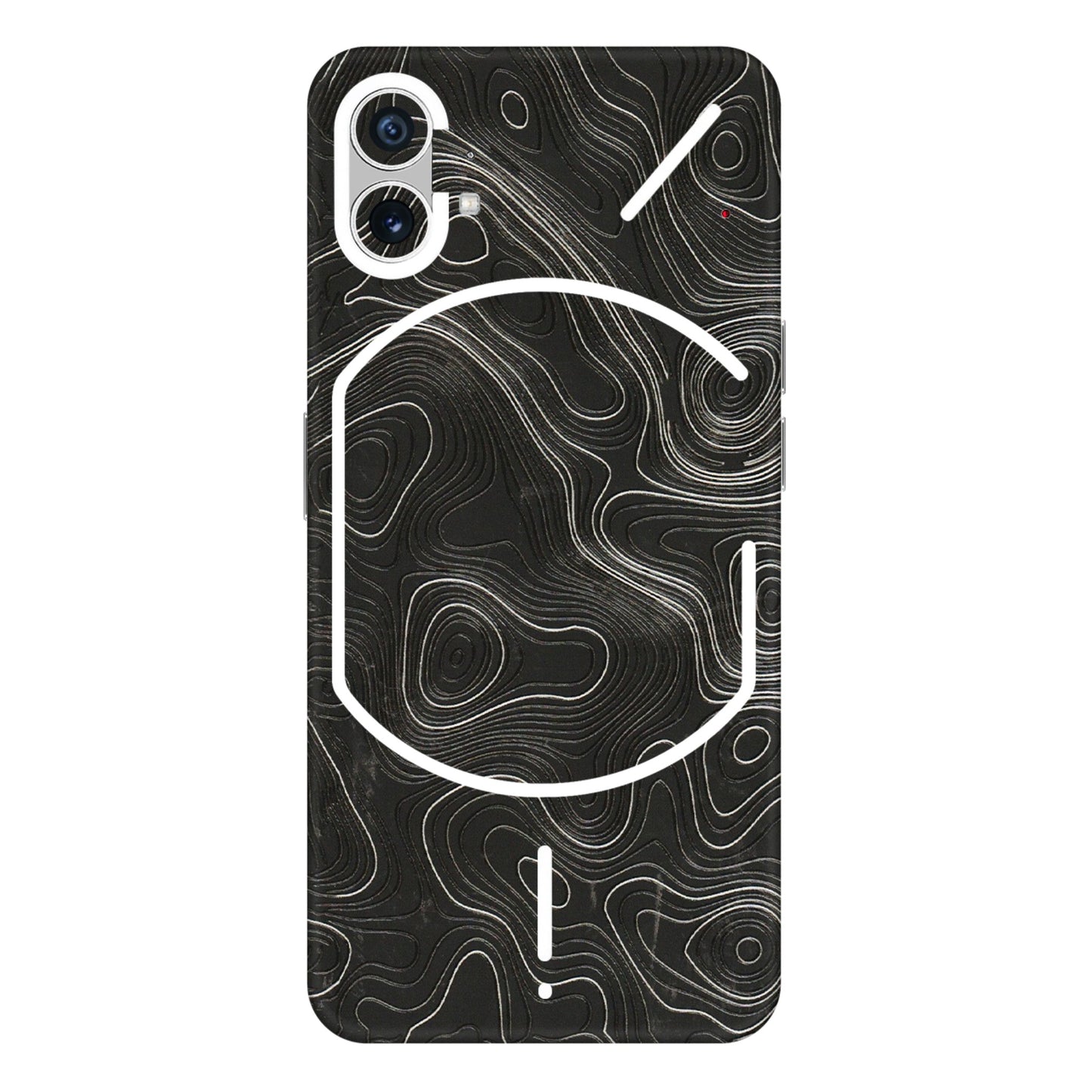 Nothing Phone Skins (All Models) - Abstract White Line Map  Latest - 3D Embossed Finish (L-269) Nothing Phone 1 5G