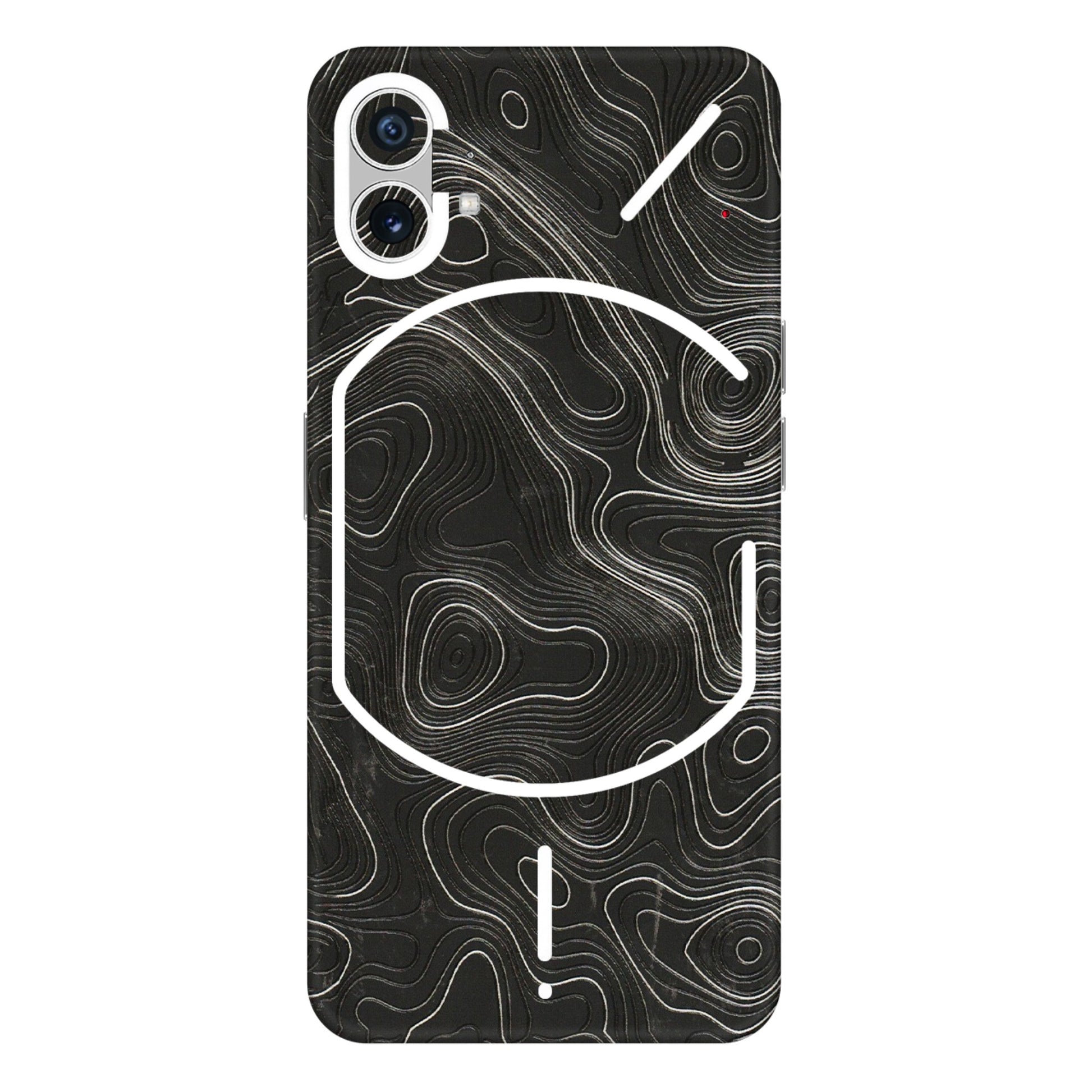 Nothing Phone Skins (All Models) - Abstract White Line Map  Latest - 3D Embossed Finish (L-269) Nothing Phone 1 5G