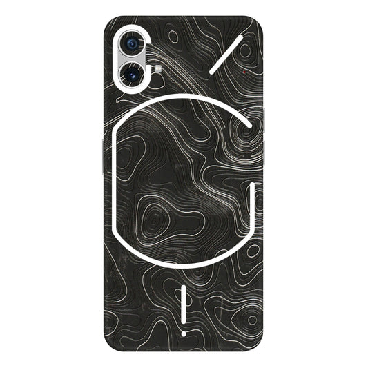 Nothing Phone Skins (All Models) - Abstract White Line Map  Latest - 3D Embossed Finish (L-269) Nothing Phone 1 5G