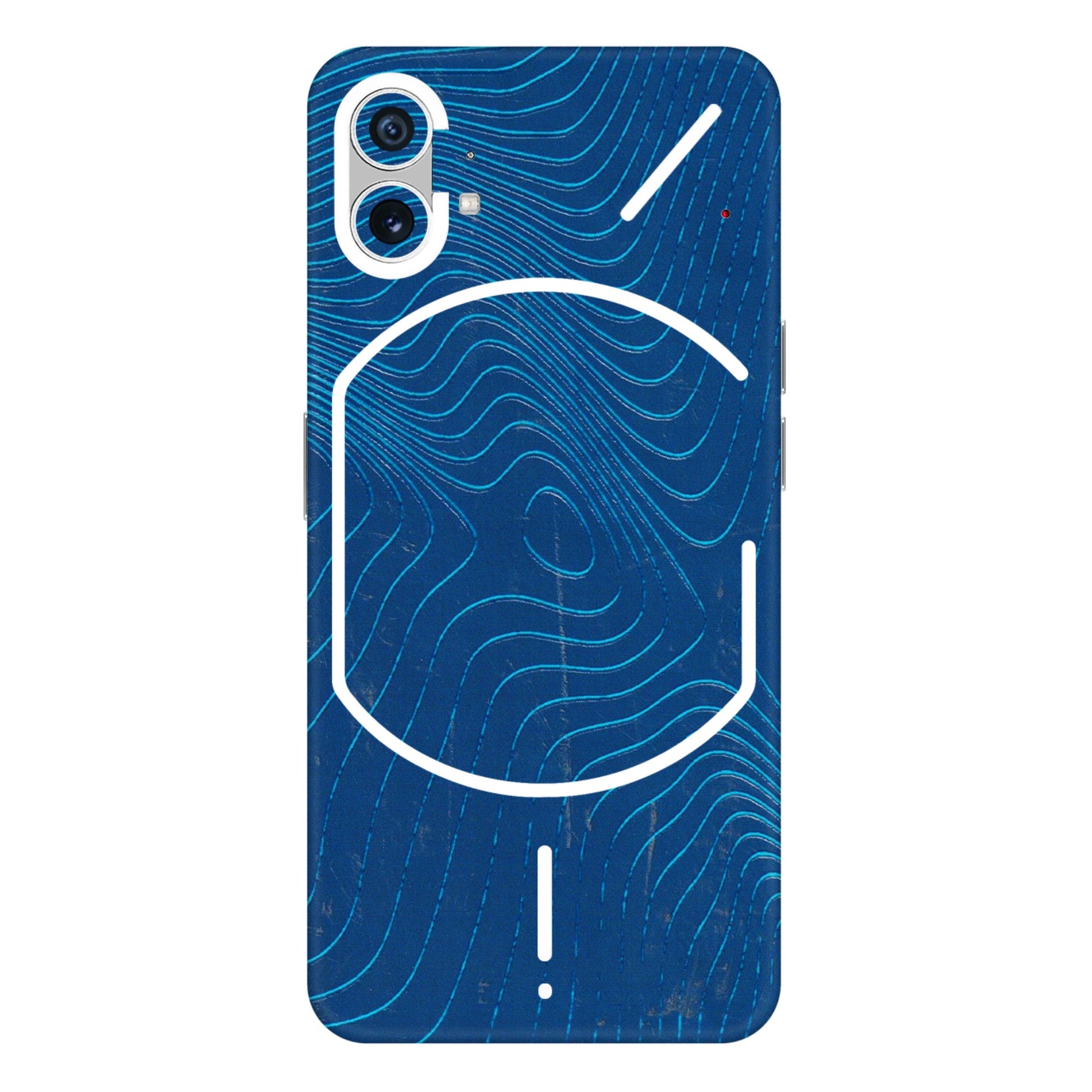 Nothing Phone Skins (All Models) - Abstract Blue Line Map  Latest - 3D Embossed Finish (L-272) Nothing Phone 1 5G
