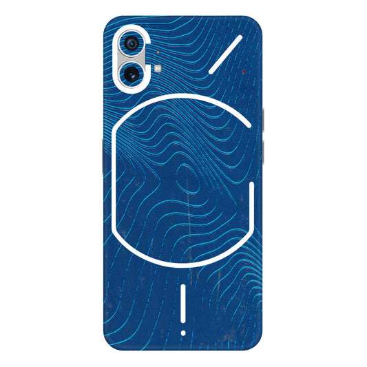 Nothing Phone Skins (All Models) - Abstract Blue Line Map  Latest - 3D Embossed Finish (L-272) Nothing Phone 1 5G