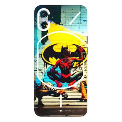 Nothing Phone Skins (All Models) - New Spiderman Bat Logo - 3D Embossed Finish (L-309) Nothing Phone 1 5G
