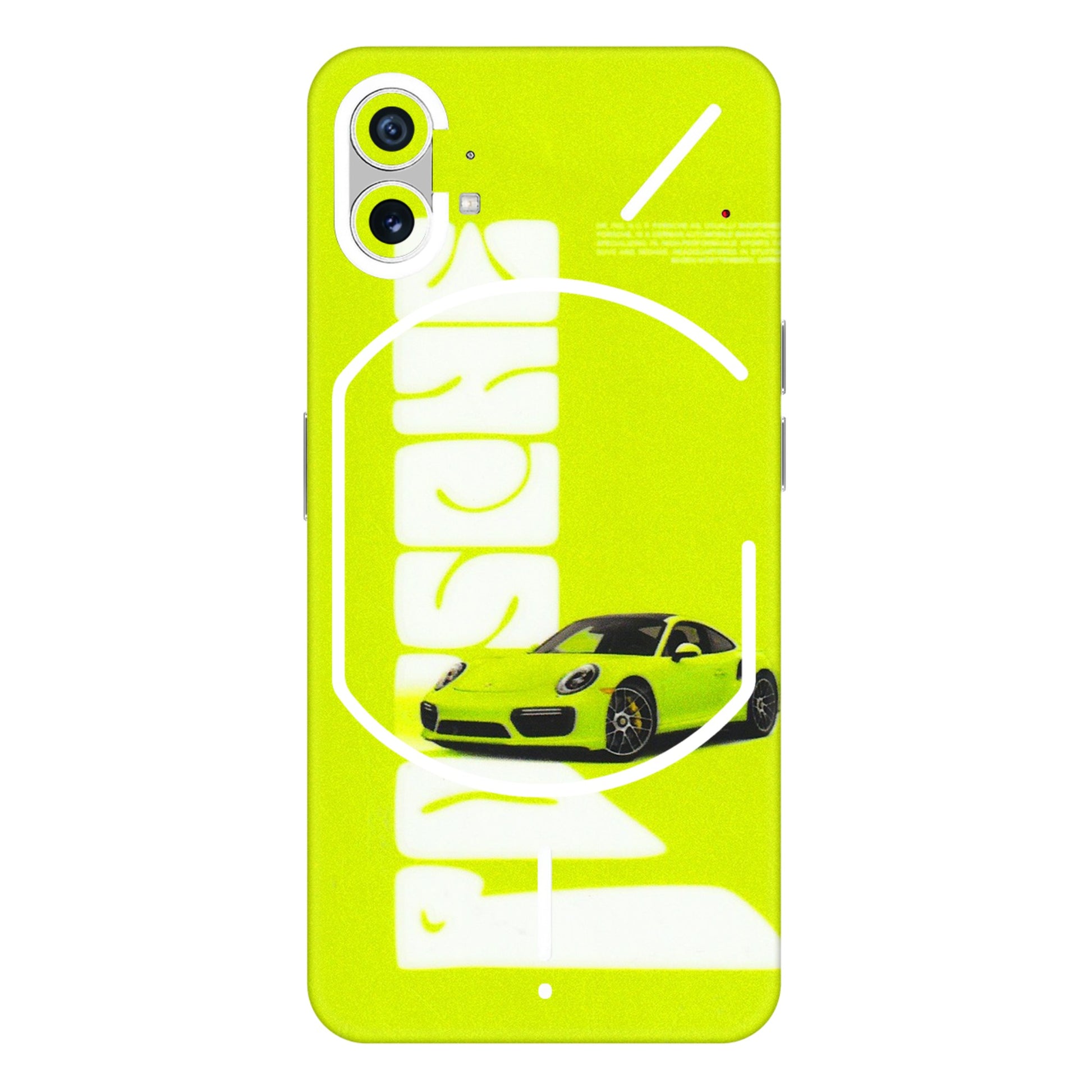 Nothing Phone Skins (All Models) - Lime Green Porche - 3D Embossed Finish (L-30) Nothing Phone 1 5G