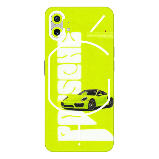 Nothing Phone Skins (All Models) - Lime Green Porche - 3D Embossed Finish (L-30) Nothing Phone 1 5G