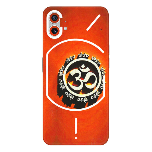 Nothing Phone Skins (All Models) - Aum Shiv Orange - 3D Embossed Finish (L-32) Nothing Phone 1 5G