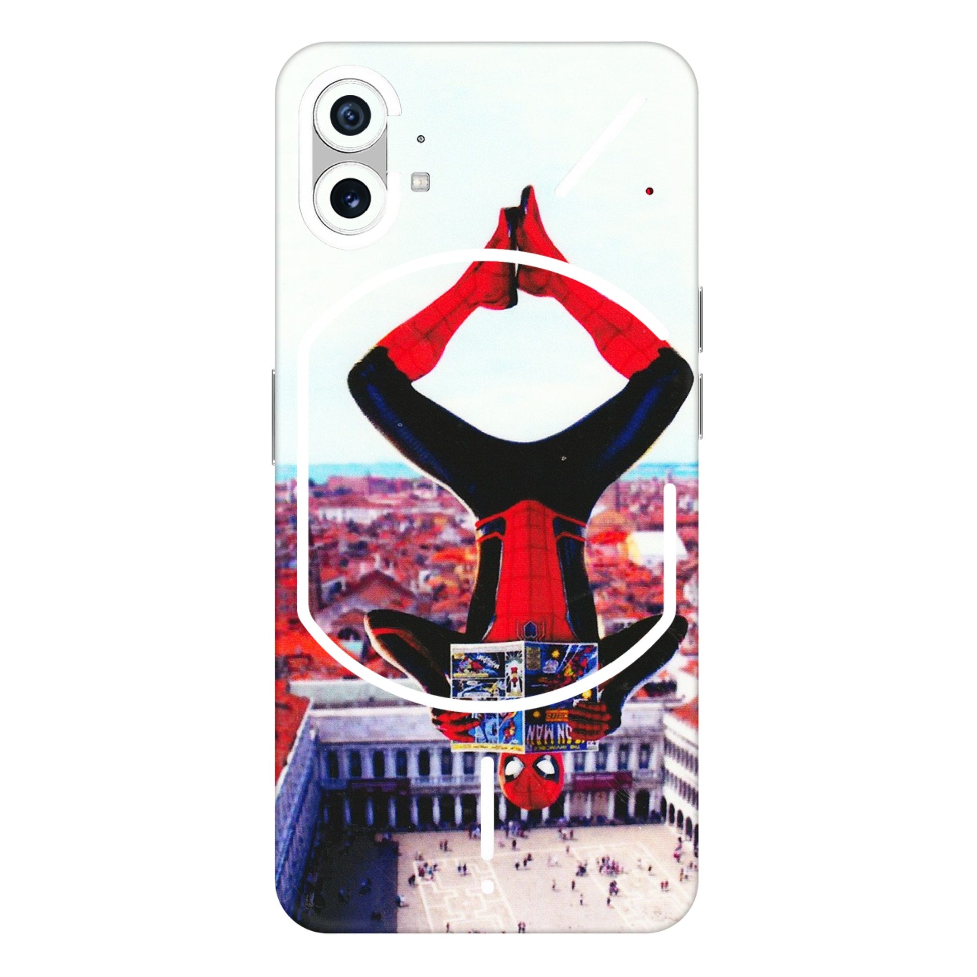 Nothing Phone Skins (All Models) - Spiderman Hanging - 3D Embossed Finish (L-53) Nothing Phone 1 5G