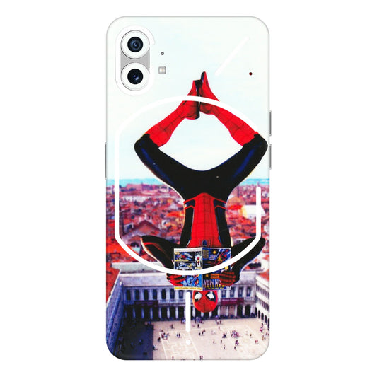 Nothing Phone Skins (All Models) - Spiderman Hanging - 3D Embossed Finish (L-53) Nothing Phone 1 5G