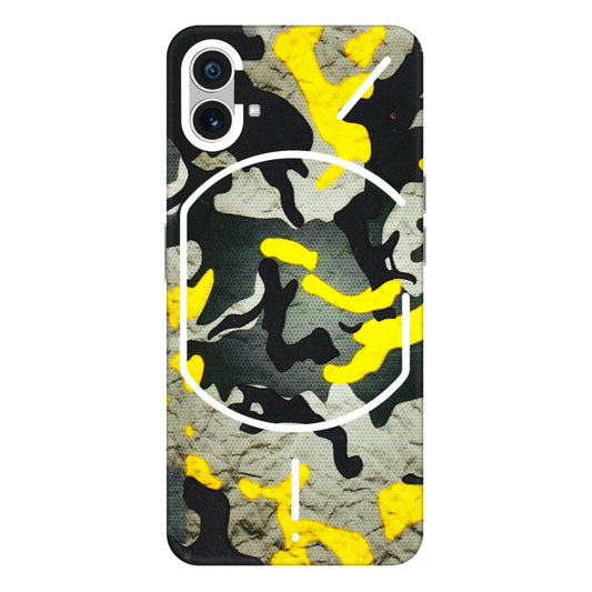 Nothing Phone Skins (All Models) - Yellow Camouflage - 3D Embossed Finish (L-61) Nothing Phone 1 5G
